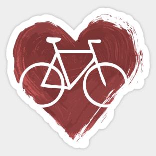 Cyclist's Heart Sticker